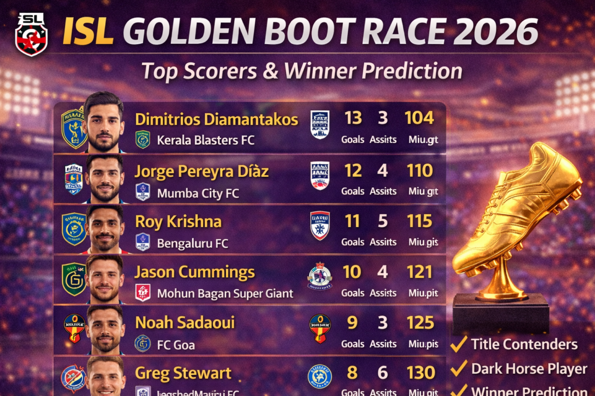 ISL Golden Boot race 2026 top scorers and goal leaderboard